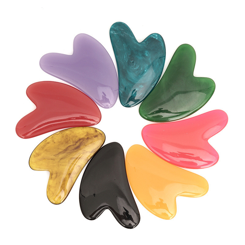 Jade Gua Sha Tool - Pietra Guasha in Quarzo Rosa a