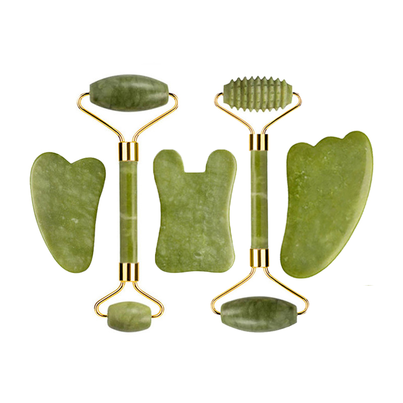 Jade Gua Sha Tool - Rullo di giada naturale Gua Sha