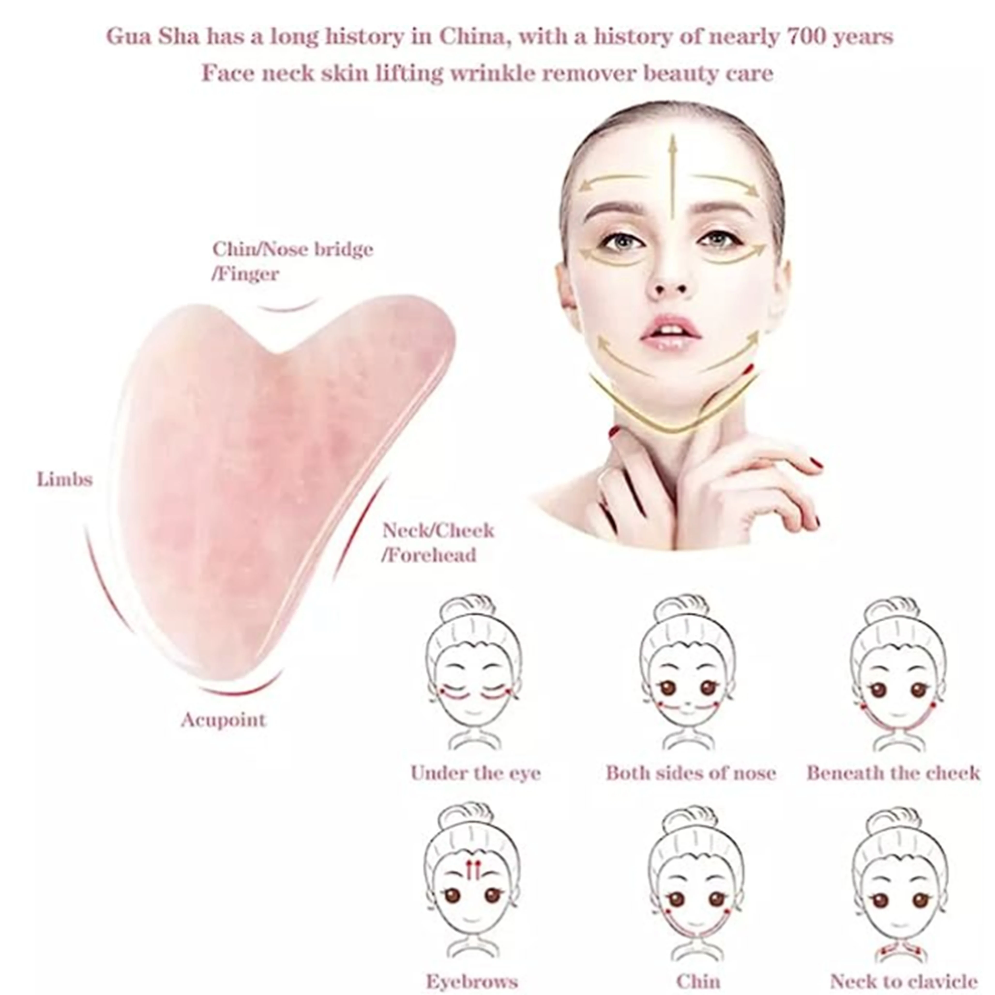 Gua Sha in Quarzo Rosa per Mas - Jade Gua Sha Tool recensione e prezzo