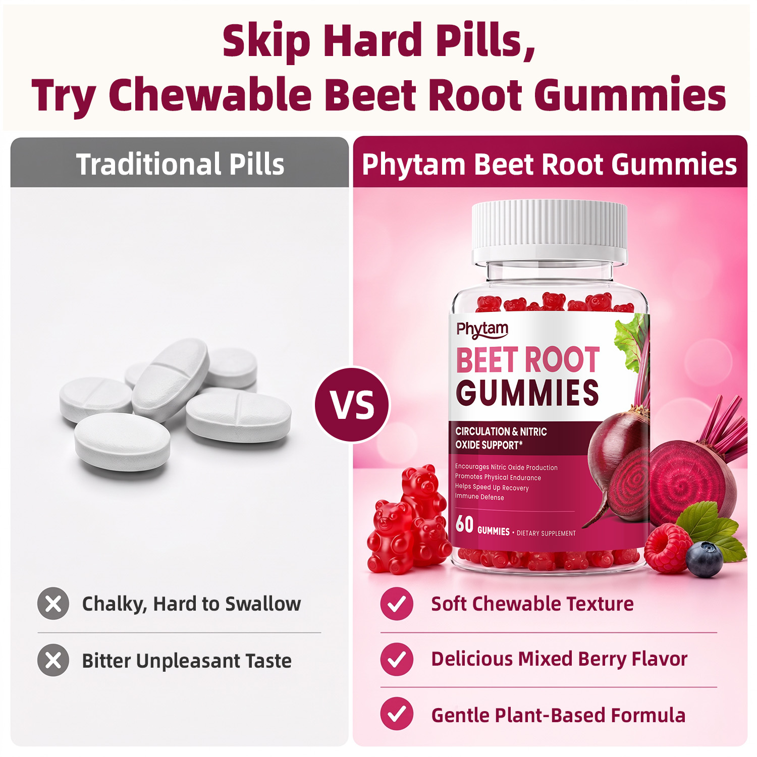 Integratore di Barbabietola, S - Health Wellness Gummies recensione e prezzo