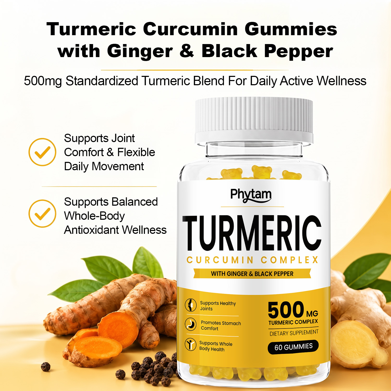 Gomme di Curcuma con Zenzero e - Health Wellness Gummies recensione e prezzo